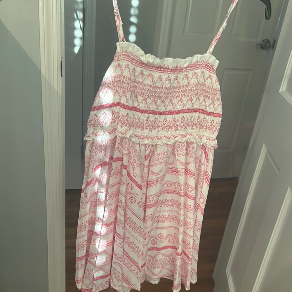 Pink and White Sundress